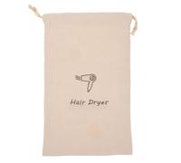 TOGEVAL Bolsa Portátil para Secador de Pelo Diseño de Cordón y Lino Beige, Resistente y Fina para Viaje, Textura Delicada y Acabado