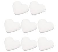 TOGEVAL Borlas de Maquillaje Forma de Corazón 8 Piezas Polvo Suelto Borla para Polvos Secos Tamaño Compacto Color Pelo Corto y Suave para Uso Diario y Maquillaje Natural