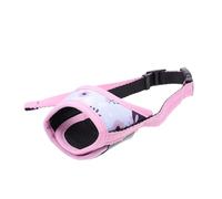 TOGEVAL Bozal Ajustable para Perros Anti-mordeduras con Diseño Transpirable Material Poliéster Duradero Hebilla Práctica y Cómodo para Mascotas Rosas