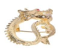 TOGEVAL Broche de Dragón Vintage Aleación Estilo Chino Alfiler de Cuello para Mujer Accesorio de Moda Fiesta Obsequio Único Compatible Abrigos y Vestidos