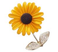 TOGEVAL Broche de Girasol para Ropa Delicado de Cobre, Pin para Chaquetas Femenino, Accesorio Elegante para Fiestas y Bodas, Diseño Fino y Acabado Pulido, Joyería para Mujer