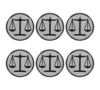 TOGEVAL Broche de Solapa Metálico de Abogado de Justicia 6 Piezas Diseño de Balanza Prendedor de Traje para Hombre y Mujer Accesorio Profesional para Estudiantes de Derecho y Abogados