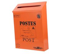 TOGEVAL Buzón Vintage Para Montaje Pared Caja De Correspondencia Decorativa y Sugerencias Almacenamiento Amplio Para Cartas y Periódicos Diseño Rústico Para Exteriores y Negocios