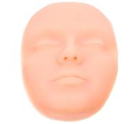 TOGEVAL Cabeza de Maniquí para Práctica de Maquillaje Facial Silicona Tono Piel Clara Herramienta para Cejas Ojos y Labios Desmontables Adecuado para Perforación Facial y