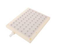 TOGEVAL Cabezales de ducha de baño plástico rectangular 60 agujeros 20x14 cm fácil limpieza efecto cascada para uso en baño