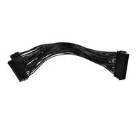 TOGEVAL Cable Alargador de Alimentación ATX Negro Adaptador Doble para Fuente de Alimentación Sincronizada Línea de Arranque Dual para Placa Base Compatible con Solución para Pc con