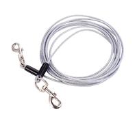 TOGEVAL Cadena Antimordeduras Correa De Adiestramiento para Perros Doble Cabeza 15m Largo