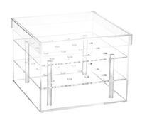 TOGEVAL Caja Acrílica Cuadrada para Flores Secas Preservadas Transparente 16 Compartimentos Estuche para Arreglos Eternos Adecuado para Bodas San Valentín y Decoración Festiva