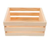 TOGEVAL Caja de Almacenamiento de Madera Calada Grande 20x15x7 Cm, Contenedor Rústico para Miniaturas y Manualidades, Cesta Decorativa para Hogar, Oficina y Organización de Objetos