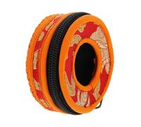 TOGEVAL Caja de Almacenamiento para Campana Tibetana Pequeña de 7,5 Cm, Funda de Tela de Algodón Bordada a Mano Diseño Nepalí, Bolsa Protectora para Campanas de Meditación y Platillos
