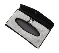 TOGEVAL Caja de Pañuelos para Coche con Cristales de Imitación Funda Duradera de PU Fácil de Limpiar Accesorio Decorativo para Interior de Vehículo Soporte para y Pañuelos Diseño Elegante