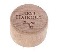 TOGEVAL Caja de Recuerdos para Ñiño Niña de Madera de Haya, Caja Conmemorativa para Primer Corte de Pelo y Cabello Fetal, con Tapa, Tamaño 5x5x3,5 Cm, Adecuado para Shower y Guardar