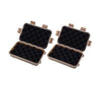 TOGEVAL Caja De Supervivencia Compacta y Resistente Al Agua, Plástico Duradero, 2 Unidades, Estuche Sellado a Prueba De Golpes Para Aventura Al Aire Libre y Acampada