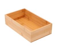 TOGEVAL Caja Decorativa de Bambú Caqui para Escritorio, Organizador Pequeño sin Tapa, Almacenamiento Multifuncional para Oficina y Hogar, Contenedor Natural para Orden y Decoración