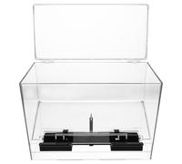 TOGEVAL Caja dispensadora de pajitas de acrílico transparente, organizador de gran capacidad para pajitas y utensilios, para encimera de cocina y espacios del hogar