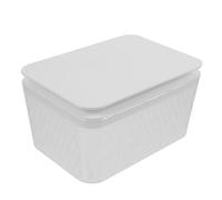 TOGEVAL Caja Dispensadora para Toallitas Húmedas Moderna Reutilizable de Plástico con Tapa Organizador Multiuso para Baño y Escritorio Diseño Cristal Blanco