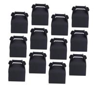 TOGEVAL Caja Portátil para Cupcakes Negra Pequeña 12 Unidades, Caja Multifunción de Cartón Kraft para Obsequio y Pastelería, Adecuado para Cumpleaños y Fiestas, Accesorio Práctico