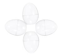 TOGEVAL Cajas de Obsequio de Pascua Transparentes de Plástico Forma de Huevo Grande 9X12 CM Pack 4 Unidades para Dulces Galletas y Fiestas Contenedor Multiusos para Showers y