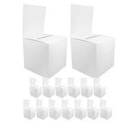 TOGEVAL Cajas de Rifa Blancas de Papel Resistente 15 Piezas Urna de Votación Práctica para Donaciones Sorteos y Eventos Contenedores Multifuncionales para Fiestas y Oficinas