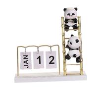 TOGEVAL Calendario de Sobremesa Perpetuo Creativo Panda Calendario Flip Mesa para Oficina y Hogar Diseño Compacto y Reutilizable para Decoración y Recordatorios