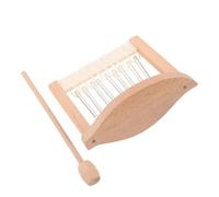 TOGEVAL Campana de Percusión China de Madera para Meditación y Yoga, Campana de Viento Portátil Decorativa para Aula y Oficina, Instrumento Musical de Carillón Tono Agradable