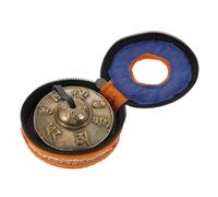 TOGEVAL Campana de Platillo de Cobre Neolpalés para Meditación y Yoga, Instrumento de Percusión Manual, Par Pequeño de Carillones de Platillos para Prácticas Religiosas y Relajación