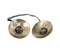 TOGEVAL Campana De Platillos Hecha Mano De Puro Instrumento De Percusión Para Meditación De Yoga Suministro Para Budismo Casa o Templo