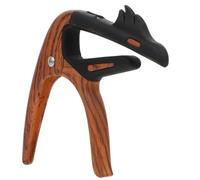 TOGEVAL Cejilla para Guitarra de Aleación de Zinc Portátil Clip para Guitarra Acústica y Eléctrica Tono Modificado Accesorio Profesional para Ukelele Color Madera Oscura