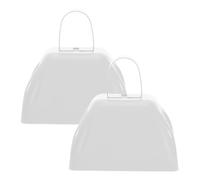 TOGEVAL Cencerros Metálicos para Animar Eventos Deportivos y Fiestas 2 Piezas Campanas de Mano Compactas y Ruidosas para Fútbol Bodas y Celebraciones