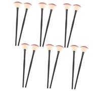 TOGEVAL Cepillo Para Mascarilla Facial Abanico 12 Piezas Pequeño Negro Aplicador Para Cuidado Piel Casa y Salón