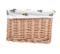 TOGEVAL Cesta de Almacenamiento Tejida Pequeña para Escritorio Organizador de Ropa y Objetos Diversos Cesta Cuadrada y Resistente para Uso Doméstico y Dormitorio Base Plana Estable Color