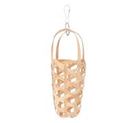 TOGEVAL Cesta Masticable para Loros y Pájaros Pequeños Gancho para Colgar en Jaulas, Hecha de Material Seguro y Natural Que Ayuda Alimentación Ejercicio Bucal