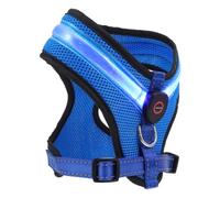 TOGEVAL Chaleco Luminoso para Perros Recargable Luz Led, Botón Pulsador de Iluminación, Carga USB Fácil y Duradera, Diseño Cómodo y Transpirable para Paseos Nocturnos