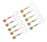 TOGEVAL Charm para Teléfono Móvil Campanita, Cuerda Resistente para Colgar Móvil, Set de 10 Piezas para Accesorios y Decoración Diaria Color Aleatorio