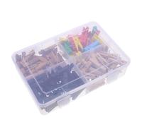 TOGEVAL Chinchetas de Madera Clip Multifuncional Juego de 120 Unidades Mini Chinchetas para Fotos y Documentos Organizador Portátil para Oficina Aula y Manualidades