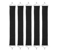 TOGEVAL Cinturones Antirrotura Reforzados Negros para Silla Reclinable, 5 Tiras Elásticas Resistentes de Repuesto, Accesorio de Reparación para Muebles de Exterior, Soporte Mejorado