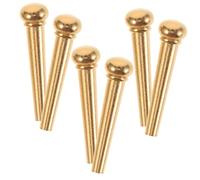 TOGEVAL Clavijas Del Puente Para Guitarra Acústica De Cobre, 6 Piezas, Clavijas De Guitarra Folk Resistentes y Ajustadas Para Músicos Principiantes y Profesionales