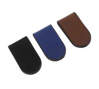 TOGEVAL Clip Billetera PU Cuero Sintético, Abrazadera Delgada para Billetes y Tarjetas de Crédito, 3 Piezas, Unisex, Accesorio Organizador para Negocios y Uso Diario, Colores Azul, Marrón