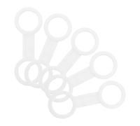 TOGEVAL Clip para Snorkel de Silicona Blanca 8 Forma de 8 Sujetador de Correa para Buceo Pack de 5 Unidades Accesorio para Equipo de Snorkel Retenedor Seguro para Tubo y Máscara