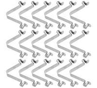 TOGEVAL Clips de Resorte en Forma de V para Paraguas y Kayak, Doble Cabeza Hueca Sólida, Botón Pulsador, Tubo Telescópico de 8 Mm, 40 Unidades, Accesorio para Poste de Tienda y