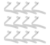 TOGEVAL Clips de Resorte en Forma de V para Tubo de Carpa 8 Mm, Botón Pulsador de Compresión, 12 Piezas, Compatibles Postes Redondos y Cuadrados, para Kayak, Camping y Toldos