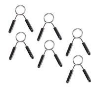 TOGEVAL Clips para Barra De Pesas y Mancuernas Collar De Resorte De 2,8 Cm, 6 Piezas, Abrazaderas Duraderas Mango De Plástico para Ejercicios De Levantamiento De Pesas y Gimnasio