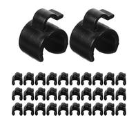 TOGEVAL Clips para Cables de Micrófono de Trípode de 25 Mm, 50 Unidades, Organizador de Cables de Plástico Negro para Soporte de Micrófono, Protección y Gestión en Estudios