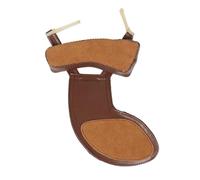 TOGEVAL Cojín De Hombro y Apoyo De Piel De Oveja Para Violín 4/4 y 3/4 Color Café, Set De 2 Piezas Ergonómico Para Protección y Sujeción, Accesorio Confortable Para Músico