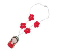 TOGEVAL Colgante para Coche Virgen María en Resina, Amuleto para Espejo Retrovisor, Accesorio Decorativo Automotriz Religioso para Interior de Vehículo, Colgador de Espejo Retrovisor