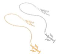 TOGEVAL Collar Colgante Candelabro en Acero de Titanio, Set de 2 Piezas en Dorado y Plateado, Collar Decorativo para Mujer, Joyería Minimalista para Fiestas y Uso Diario
