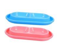 TOGEVAL Comederos Dobles para Mascotas Pequeñas y Medianas 2 Unidades Diseño Antihormigas Base Estable y Antideslizante Compartimento Doble para Agua y Alimento Fácil de Limpiar para Interiores