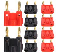 TOGEVAL Conectores Banana Dobles Chapados en Oro, Pinzas Tipo Tornillo para Cable de Altavoz, 10 Piezas Multicolor, Compatible Sistemas de Audio y Altavoces Domésticos