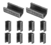 TOGEVAL Conjunto de 10 Clips de Azada de Hierro para Herramienta de Jardinería, Accesorio de Cabeza Pequeña para Uso en Jardineros y Tareas de Quitado de Malas Hierbas