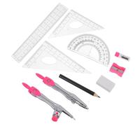 TOGEVAL Conjunto De Brújula Pequeña Regla Un Diario Protractor y Gobernante Kit De Regla Regulador para De Estudio Brújula Matemática Aleación
